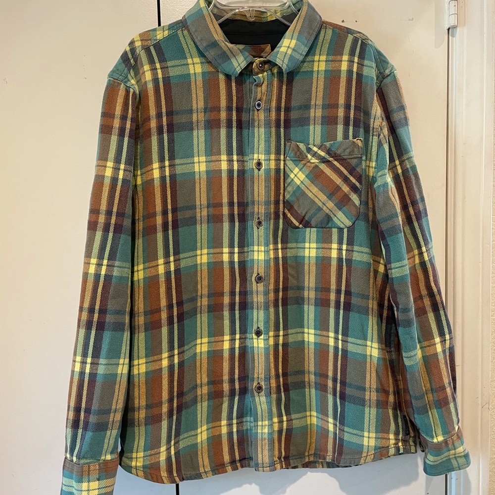 Prana Organic Cotton Long Sleeve Button Up Shirt